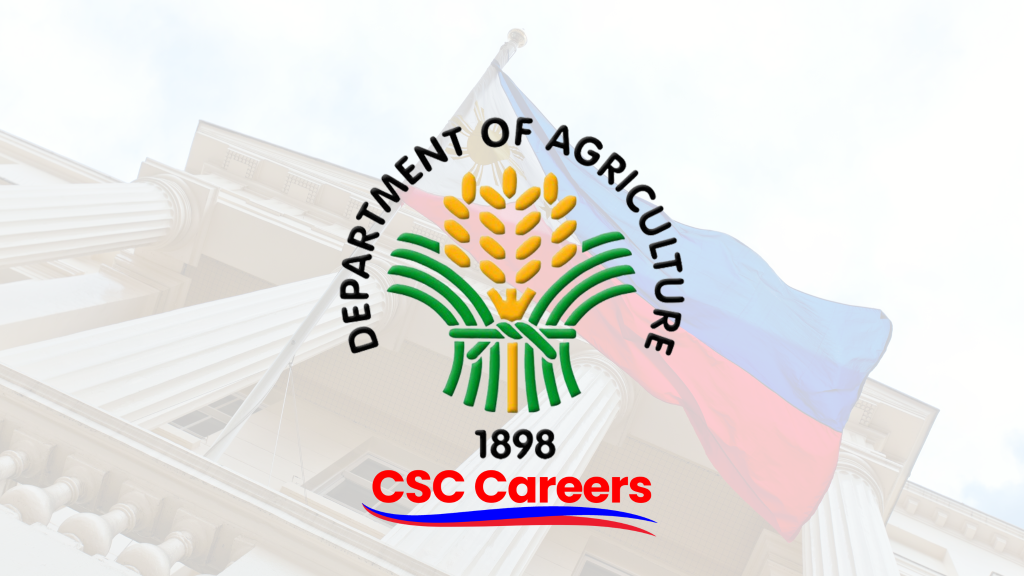 Department of Agriculture DA Careers Philippine Careers Philippine Government Jobs CSC Careers CSC Job Portal CSC Job Applications Civil Service Commission